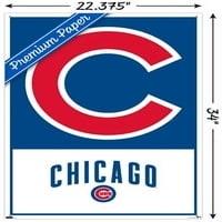 Chicago Cubs - Logo Wall poszter pushpins, 22.375 34
