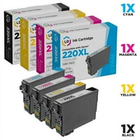 Újrajuttatott Epson 220xl HY -patronkészlet tartalmazza: T220XL Black, T220XL cián, T220XL bagenta, t220xl sárga