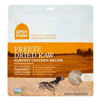 Nyitott Farm Harvest Csirke Fagyasztva Szárított Kutyaeledel, 13. Oz