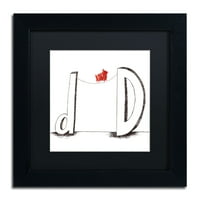 Védjegy Képzőművészet D a Dog canvas művészete, Carla Martell, fekete matt, fekete keret