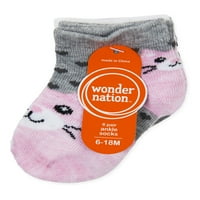 Wonder Nation csecsemő lányok Shorty Sock, Pack