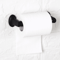 Funstays falra szerelt ovális stílusú WC-szöveti papírtartó, matt fekete kivitel