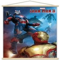 Marvel Cinematic Universe - Iron Man - Iron Patriot fali poszter fa mágneses kerettel, 22.375 34