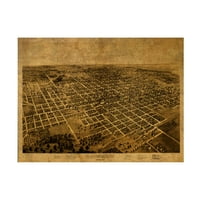 Red Atlas Designs 'Bloomington IL 1867' Canvas Art