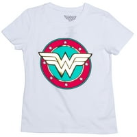 Warner Bros. DC Super Hero Girls Supergirl és Wonder Woman Metallic Logo Grafikus pólók, készlet