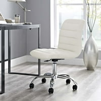 Modway Ripple kar nélküli középső hátsó vinil irodai szék fehér színben