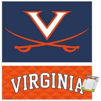 Collegiate - Virginiai Egyetem Cavaliers - logó prémium poszter és poszter -hegyi köteg