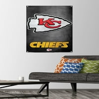 Kansas City Chiefs-Logo fali poszter Nyomócsapokkal, 22.375 34