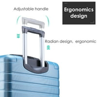 Hommoo 3 darabos poggyászkészlet, hordozható nagy kapacitású utazó poggyászcsomagok TSA-zárral, 20 +24 +28