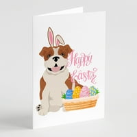 Piros Angol Bulldog Húsvéti üdvözlőlapok és borítékok