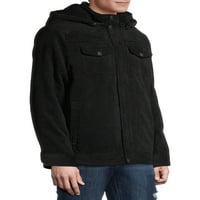 Városi köztársaság férfi kapucnis kordbársony kabát