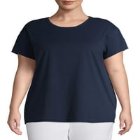 Terra & Sky női plusz méretű rövid ujjú szuper lágy póló póló