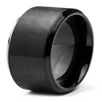 Fekete bevont szatén kivitel rozsdamentes acél gyűrű