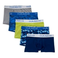 Hanes Boys 'X-TEMP nyújtó boxer rövid fehérnemű, 5-PACK, S-XXL méretű