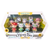 Honey Bee Acres öltözködjön a barátokkal, miniatűr baba figurákkal, életkorokkal és fel