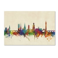 A „Shrewsbury Anglia Skyline” Canvas művészete Képzőművészete, Michael Tompsett
