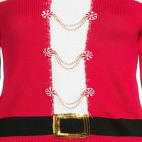 Derek Heart Juniors karácsonyi télapó váll pulóver