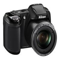 Nikon Coolpi L Black 16MP digitális fényképezőgép W optikai zoom lencse, 3 LCD kijelző, HD videó, 3D -s képek