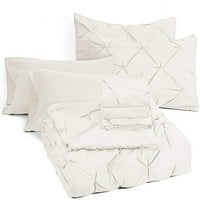 Ágyak luxus csipkés rede alternatív vigasztaló queen méretű elefántcsont ágy egy táskában