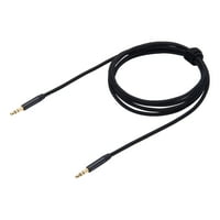 BlackWeb 6 'nylon fonott sztereo audio segédkábel, fekete