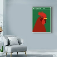 Védjegy Szépművészeti 'Rhode Island Red Chicken' vászon Art by Print Collection - Előadó