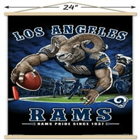 Los Angeles Rams - Végső zóna fali poszter fa mágneses kerettel, 22.375 34