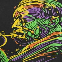 Mardi Gras férfi jazz kollázs rövid ujjú póló