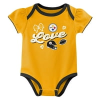 Pittsburgh Steelers NB INF Girl 3PK Onesie 9K1N3FGHA 3-6M