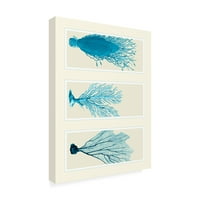 Védjegy Szépművészet „Kék korallok a panelekről” vászon művészete: Fab Funky
