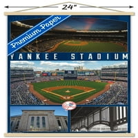 New York Yankees - Stadion fali poszter fa mágneses kerettel, 22.375 34