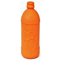 Sodapup természetes gumi palack rágó játék - Kezelés adagoló - Lassú adagoló - Nehéz rágókhoz tervezett - nagy - narancs