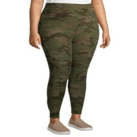 Terra & Sky Women's Plus méretű Camo nyomtatott nadrág