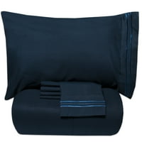 Luxus ágy-a-táskánál alternatív kényelem és lapkészlet-Navy-Twin XL