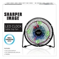 Sharper Image LED órás asztali asztali ventilátor - USB