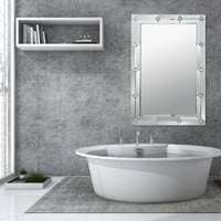 Otthoni szálloda fürdőszoba mosdó falra szerelt strasszos tükör téglalap alakú smink tükör