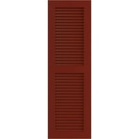 Ekena Millwork 12 W 65 H True Fit PVC Két egyenlő redőny, bors piros
