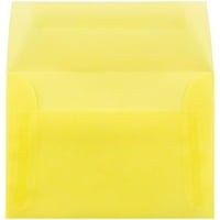 Papír és boríték 4bar Áttetsző borítékok, 1 8, elsődleges sárga, 50 Csomag