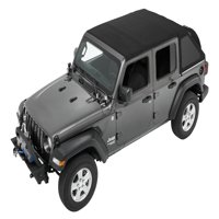 Bestop Fekete Sávoly Trektop egy 4 ajtós Jeep Wrangler JL-hez, modellévek a jelenlegi