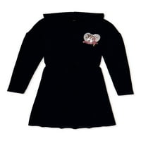Social Edition Girls kapucnis díszített részlet Buttersoft pulóver ruha, méret 4-16