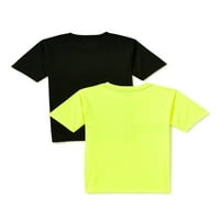 Fiúk neon teljesítményű pólók, 2 csomag, 8-20 méret