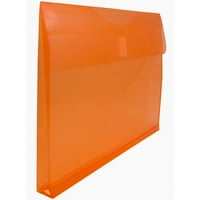 Műanyag Hook & Loop borítékok, 9, 8x13x1, 12 csomag, narancssárga, bővítés