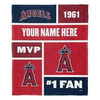 Los Angeles Angels MLB Colorblock Személyre szabott selyem érintés 50 60 dobó takaró