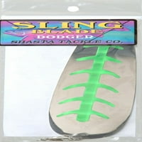 Shasta Tackle 5 Sling Blade Dodger, Nickle Green, 4. méret