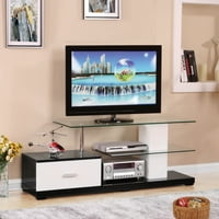 Aukfa TV állvány polcokkal és fiókkal, akár 60 -ig terjedő TV -khez