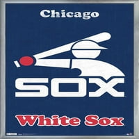 Chicago White So - Retro Logo Wall poszter, 22.375 34