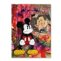 Védjegy Képzőművészet 'Angry Mickey' vászon művészete: Sr.lasso