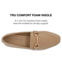 Journee Collection Womens Mizza Tru Comfort Foam széles szélességű loafer csúszás a négyzet alakú lábujjakon