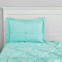 A zóna hímzett pintuck ágy egy táska ágyneműben, több színben