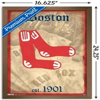Boston Red So - Retro Logo Wall poszter, 14.725 22.375