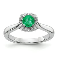 Primal arany karátos fehér arany gyémánt és smaragd Halo gyűrű